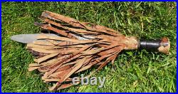 Unique Rare Antique Native American Knife Dagger Fringe