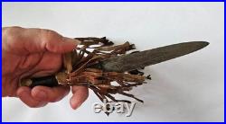 Unique Rare Antique Native American Knife Dagger Fringe