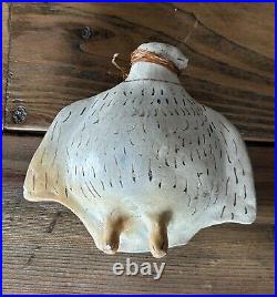 VERY RARE Native American Acoma Vintage Antique Pottery Bird Effigy Canteen