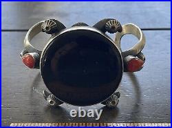 VINTAGE Chimney Butte Sterling Silver Multi Stone Cuff 925 Signed RARE