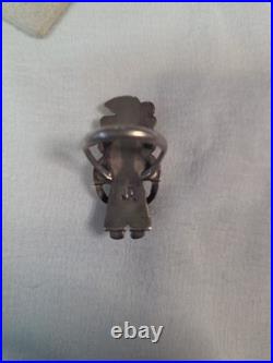 VINTAGE RARE native american kachina ring silver Size 7