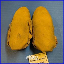 VINTAGE SIWASH TRIBE Native American Indian Moccasins 1895 RARE