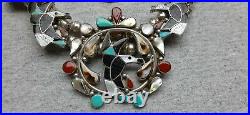 VINTAGE Zuni Indian CARLENE LEEKITY Bald Eagle Necklace Earrings Ring VERY RARE