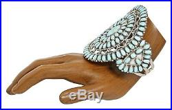VTG 1980's Very Rare Navajo Signed Larry Moses Begay Turquoise. 925 Silver Cuff