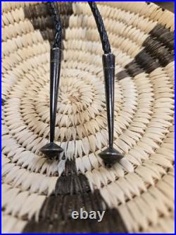 VTG Kachina Bolo By Hopi Artisan C Day, Sterling Silver Overlay. Rare