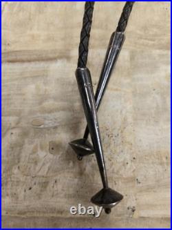 VTG Kachina Bolo By Hopi Artisan C Day, Sterling Silver Overlay. Rare