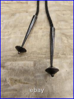 VTG Kachina Bolo By Hopi Artisan C Day, Sterling Silver Overlay. Rare