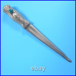 VTG Native American Navajo Letter Opener Sterling Silver Turquoise Stone RARE