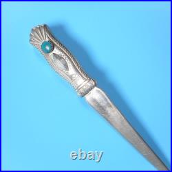 VTG Native American Navajo Letter Opener Sterling Silver Turquoise Stone RARE
