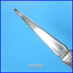 VTG Native American Navajo Letter Opener Sterling Silver Turquoise Stone RARE
