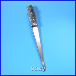 VTG Native American Navajo Letter Opener Sterling Silver Turquoise Stone RARE