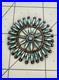 VTG-Old-Pawn-Native-American-Turquoise-Needle-Point-Sterling-Silver-Brooch-Rare-01-ck