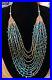 VTG-RARE-10-Strand-Native-American-Necklace-KINGMAN-Turquoise-Sterling-Old-Pawn-01-rylw