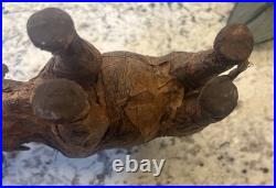 VTG Rare Native American Buffalo Tobacco Leaf Figurine Man Cave Cigar Bar Art
