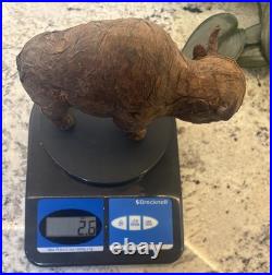 VTG Rare Native American Buffalo Tobacco Leaf Figurine Man Cave Cigar Bar Art