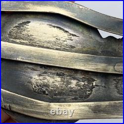 VTG Rare Native American Navajo Turquoise Silver Cuff Bracelet Coral Opal