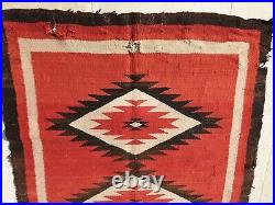 Very Rare Antique Centenary NAVAJO Rug -Turn of the century (reservation period)