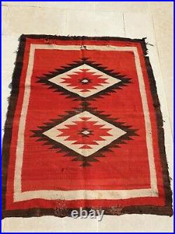 Very Rare Antique Centenary NAVAJO Rug -Turn of the century (reservation period)
