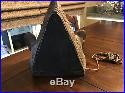 Very Rare Antique Indian Native American Teepee Metal Camp Fire Radio Lamp