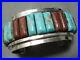 Very-Rare-Heavy-Vintage-Navajo-8-Turquoise-Inlay-Sterling-Silver-Bracelet-01-zsp