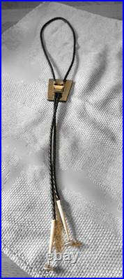 Very Rare! Native American Bolo Tie David Yellowhorse Turquoise & Silver Horse