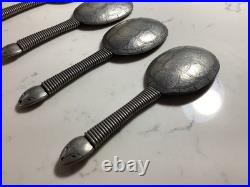 Very Rare Set Of (5) Native American Indian Turtle Spoons Must See No Reserve