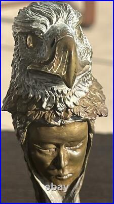 Very Rare Thomas B Maracle Native American Signed Numbered Bronze Totem 5/1000