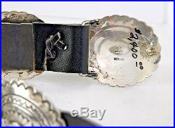 Very Rare Tom Willetc Signed Navajo Concho Belt in. 925 Sterling Silver