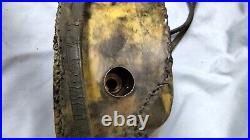 Very Rare, Unusual Large Tin REVOLUTIONARY WAR CANTEEN/ Native American Rawhide