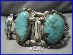 Very Rare! Vintage Navajo Royston Turquoise Sterling Silver Bracelet Old