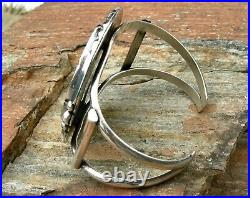 Vin CHIEF DODGE NAVAJO STERLING & MULTI-INLAY GAN DANCER TALL CUFF BRACELET. WOW