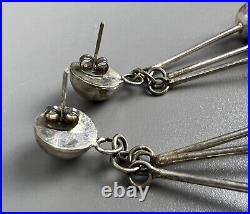 Vintage 1940's Old Pawn Harvey Era Navajo Sterling Silver Earrings SUPER RARE