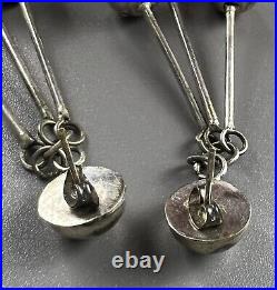 Vintage 1940's Old Pawn Harvey Era Navajo Sterling Silver Earrings SUPER RARE