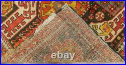 Vintage 7'x4' Caucasian ethnic Rug nomadic tribal handwoven veg dye Wool carpet