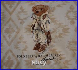 Vintage 90s Ralph Lauren Polo Bear Native American Crewneck Sweatshirt XL Rare