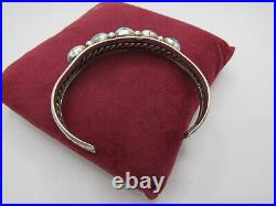 Vintage Beautiful Rare Navajo EB Edward Becenti Turquoise Sterling Cuff Bracelet