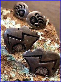 Vintage Hopi Bernard Dawahoya Lot 4 Pairs Of Earrings Rare & Highly Collectible
