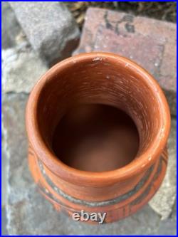 Vintage Hopi Native American Pottery Vase Signed Garnet Pavatea Rare