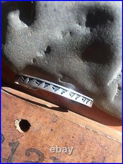 Vintage Hopi Rare Signed Eldon Siwingyumptewa Sr. Sterling Silver Cuff Bracelet