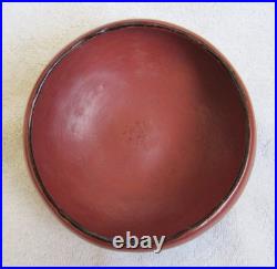 Vintage Maricopa Indian Pottery Rare Decorated Whirling Logs Design Bowl Vase