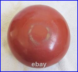 Vintage Maricopa Indian Pottery Rare Decorated Whirling Logs Design Bowl Vase