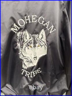 Vintage Mohegan Tribe Native American Navajo Tribal Satin Jacket Mens XL Rare