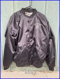 Vintage Mohegan Tribe Native American Navajo Tribal Satin Jacket Mens XL Rare