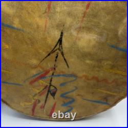 Vintage NATIVE AMERICAN TRIBAL Artifact Painted LOG DRUM 1920s RARE Large 16