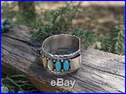 Vintage NAVAJO Cuff Silver Bracelet Rare Pow Wow Signed Native American Jewelry