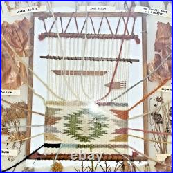 Vintage Native American Framed Navajo Vegetable Dye Chart Rare Collectable