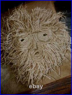 Vintage Native American Iroquois Corn Husk Mask Handmade Rare Htf