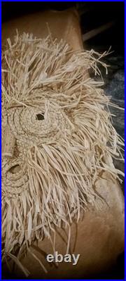 Vintage Native American Iroquois Corn Husk Mask Handmade Rare Htf