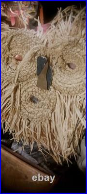 Vintage Native American Iroquois Corn Husk Mask Handmade Rare Htf