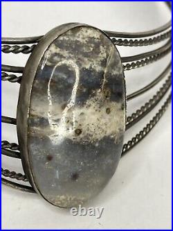 Vintage Native American Neck Cuff One Of A Kind Rare Jewelry Stainless Jasper